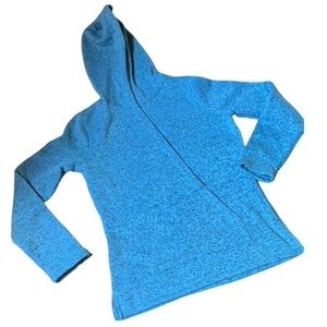Eddie Bauer heathered blue hooded pullover Size Small